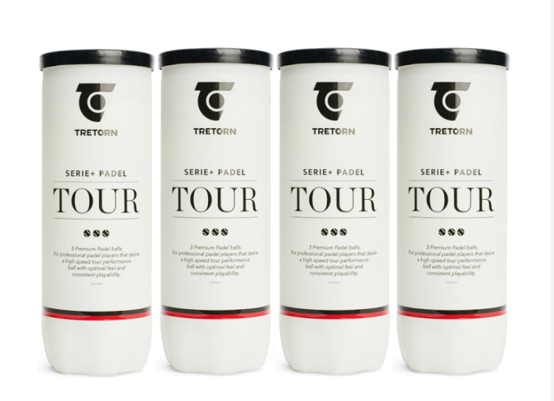 TRETORN SERIE+ TOUR TUBE 3 PADEL BALL (DOZ)