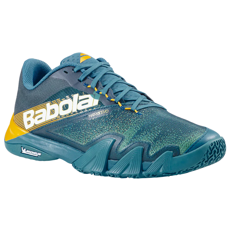 Babolat Men's Jet Premura 2 Padel Shoes Deep Lake Apricot