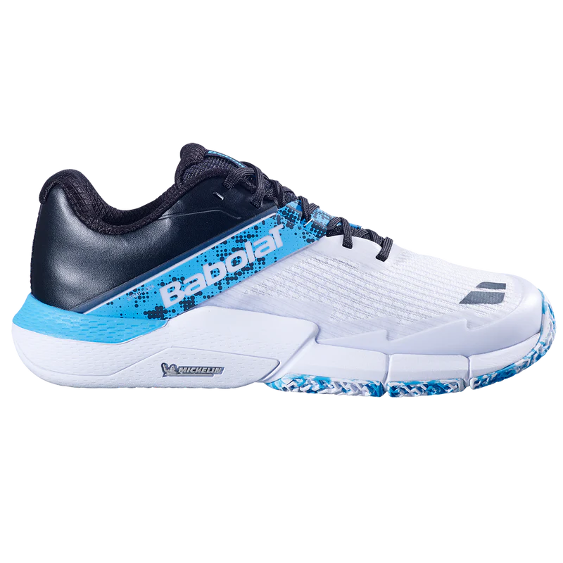 Babolat Men's Movea 2 Padel Shoes 25 White Cyan Blue